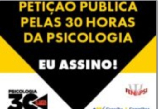 A Chapa 12 defende a Psicologia 30 Horas!